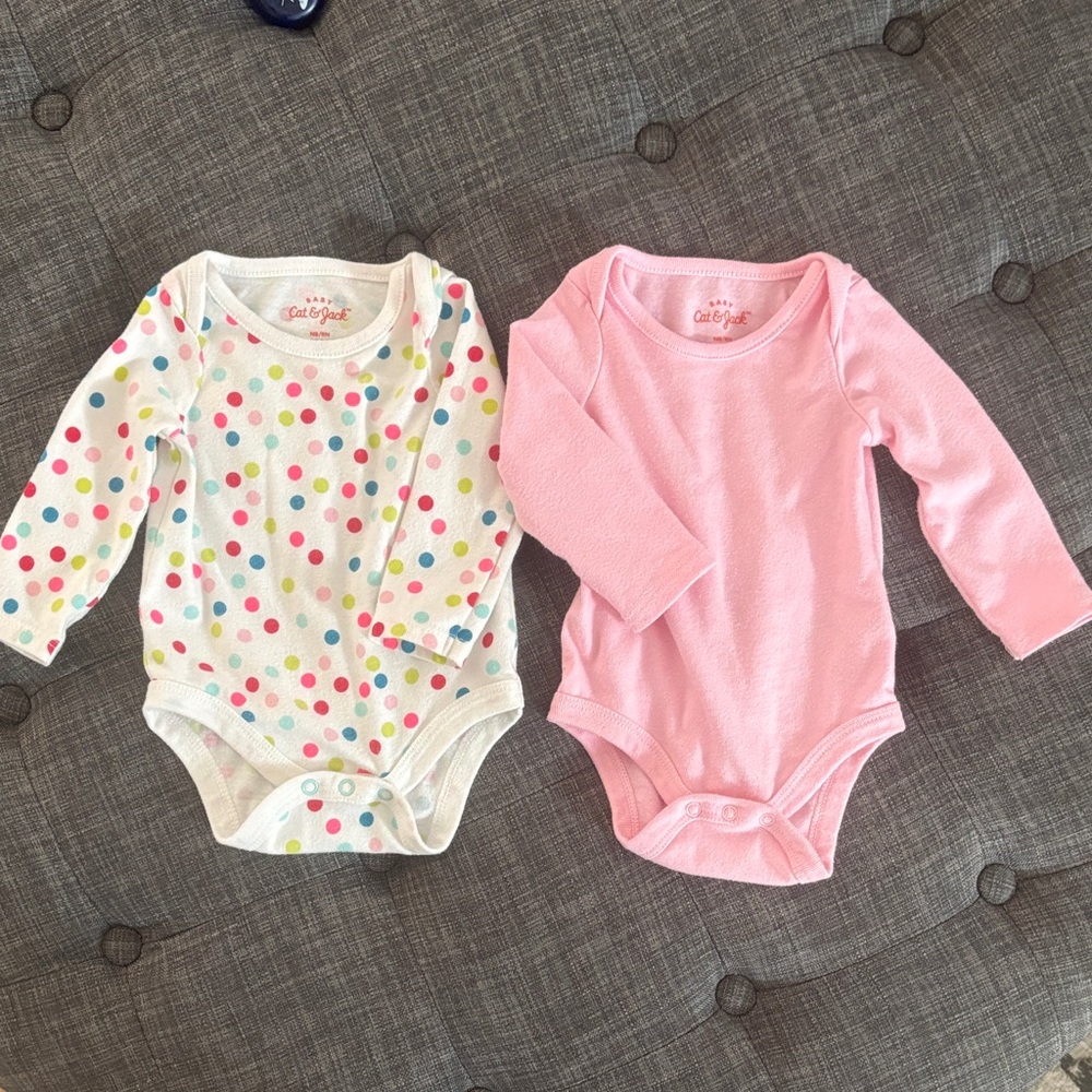 Cat & Jack •Newborn• Long Sleeve Onesies